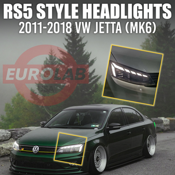 MK6 Jetta RS5-Style LED Headlights (2011–2018)