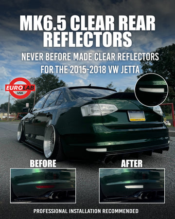 Eurolab MK6.5 Clear Rear Reflectors — Jetta 2015–2018