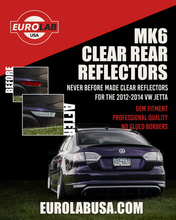 Eurolab MK6 Clear Rear Reflectors — Jetta 2011–2014 ( GLI ONLY )
