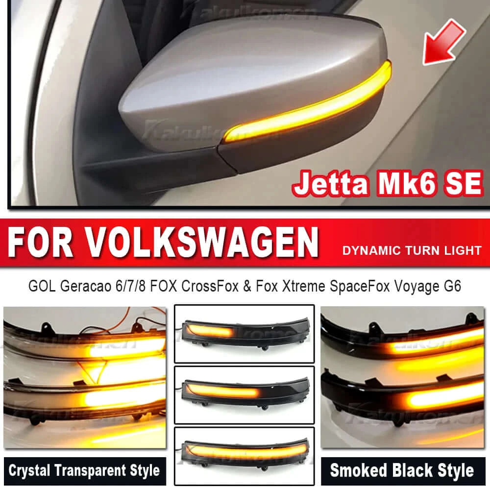 VW Jetta Mk6 LED Dynamic Turn Signal Mirror Indicators