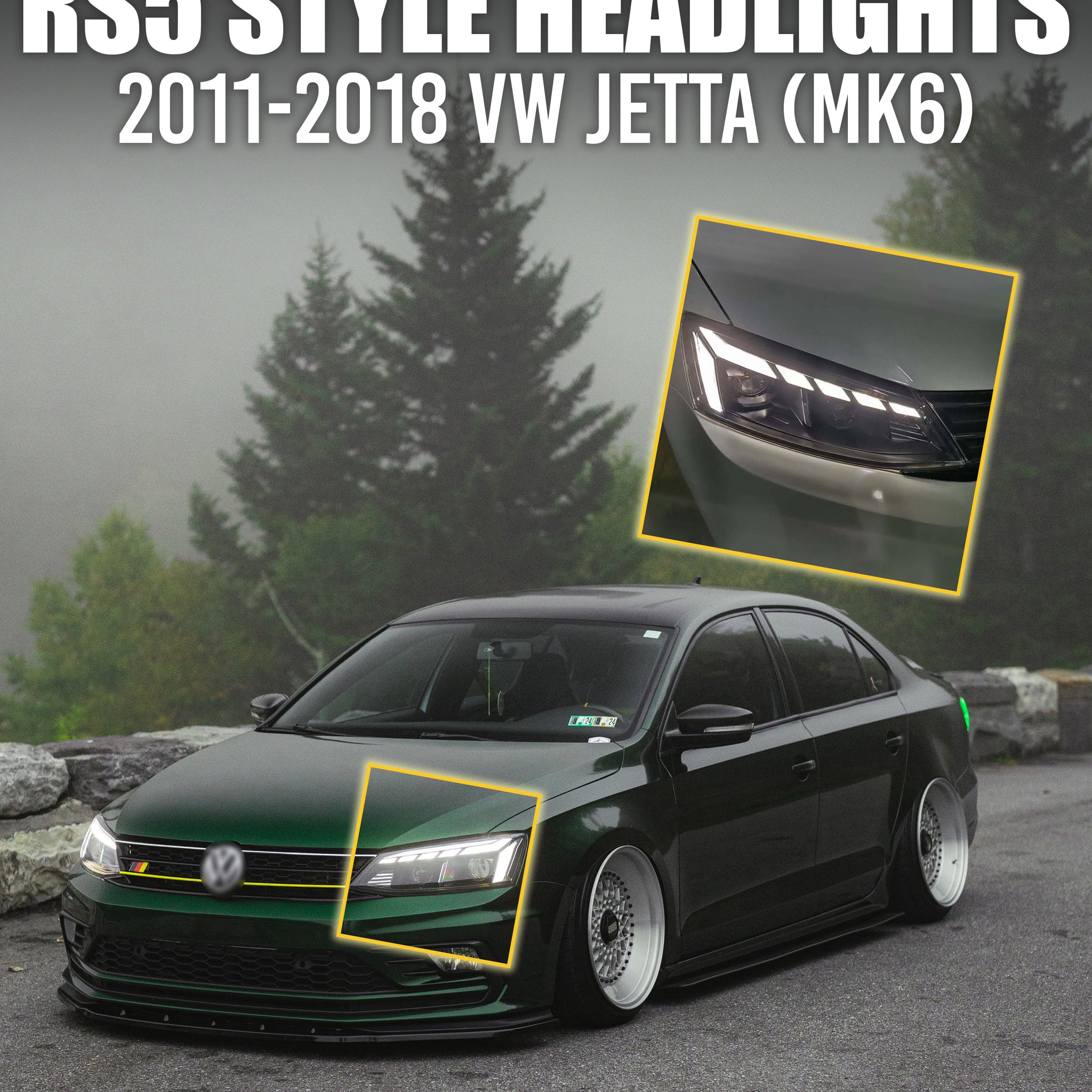 MK6 Jetta RS5 style headlights (2011-2018)